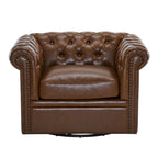 Christopher Knight Home - Chesterfield Swivel Club Chair with Deep Button Tufting and 360-Degree Rotation