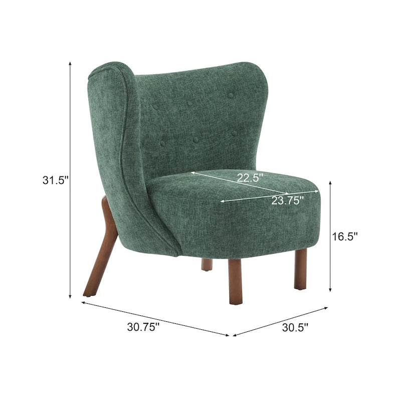 Christopher Knight Home - Camille Modern Upholstered Armless Accent Chair with Plush Seating and Solid Wood Frame
