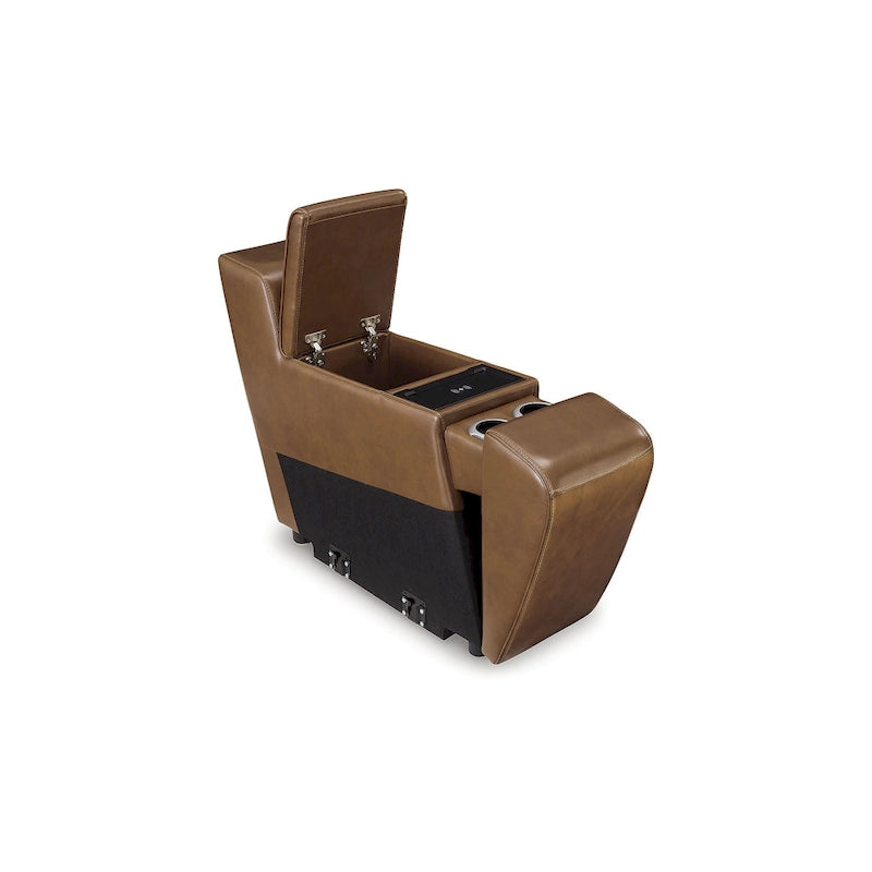 Signature Design by Ashley Temmpton Medium Brown 6-Piece Power Reclining Sectional - 124W x 110D x 34H