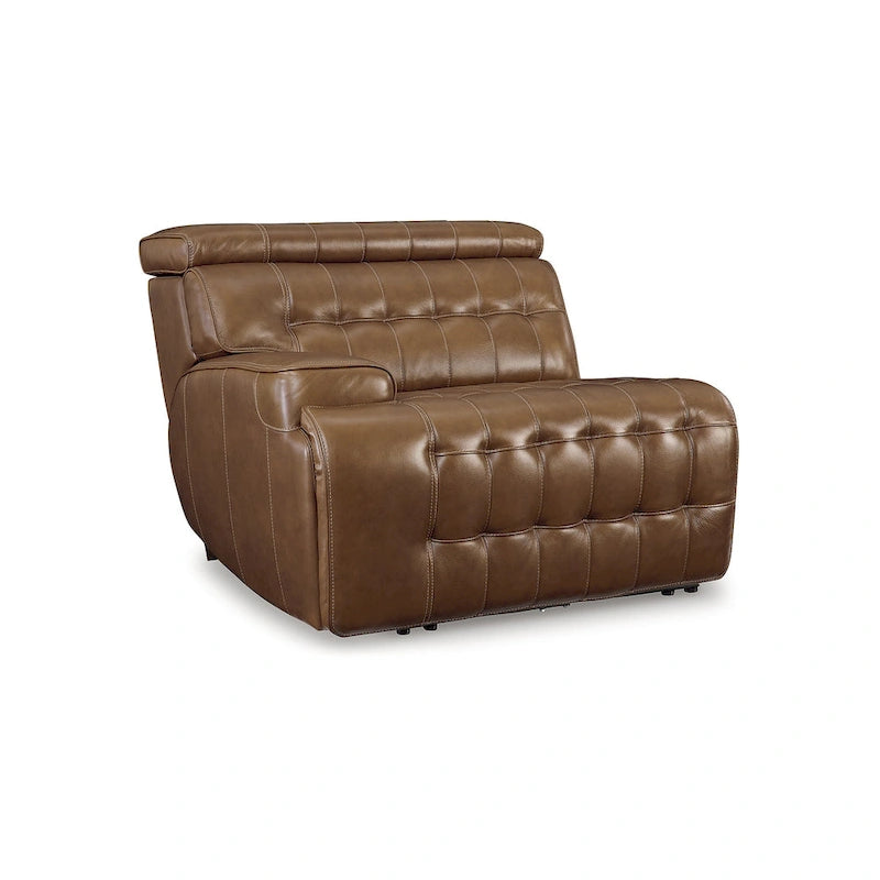 Signature Design by Ashley Temmpton Medium Brown 6-Piece Power Reclining Sectional - 124W x 110D x 34H