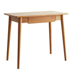 Modern Writing Study Desk with 2 Drawers and Solid Oak Frame for Small Home Office or Apartment Spaces