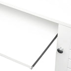 Modern Computer Desk with Hutch and 2 Tier Shelves and Drawers and Concealed Cabinet for Study and Bedroom or Living Room