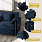 Ensemble de canapés 2 places en chenille « Cloud » de 192 cm avec assise profonde et 4 oreillers