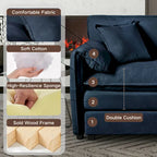 Ensemble de canapés 2 places en chenille « Cloud » de 192 cm avec assise profonde et 4 oreillers
