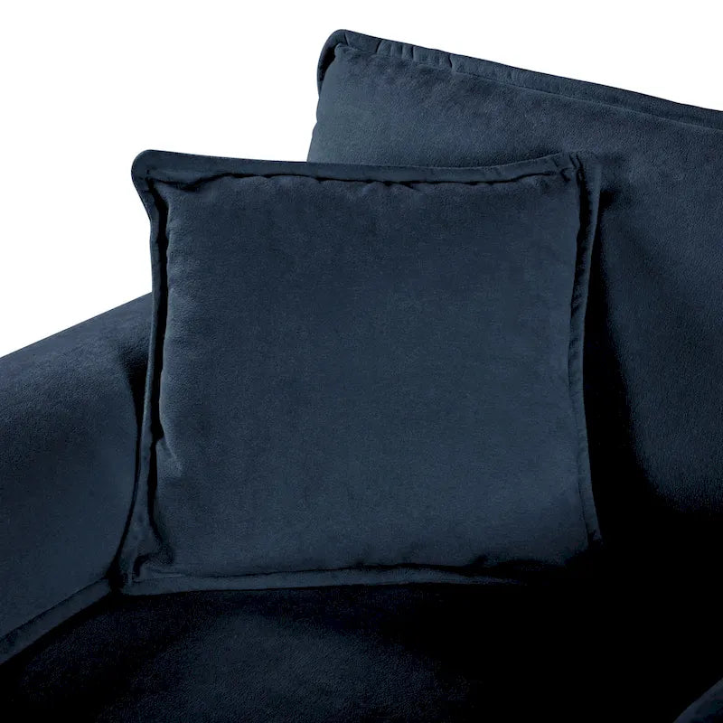 Ensemble de canapés 2 places en chenille « Cloud » de 192 cm avec assise profonde et 4 oreillers