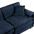 Ensemble de canapés 2 places en chenille « Cloud » de 192 cm avec assise profonde et 4 oreillers