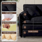 Ensemble de canapés 2 places en chenille « Cloud » de 192 cm avec assise profonde et 4 oreillers