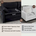 Ensemble de canapés 2 places en chenille « Cloud » de 192 cm avec assise profonde et 4 oreillers