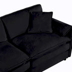 Ensemble de canapés 2 places en chenille « Cloud » de 192 cm avec assise profonde et 4 oreillers