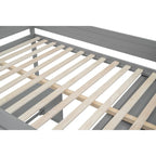 Lit mezzanine double en bois avec armoires et bureau 2 tiroirs avec armoire de rangement