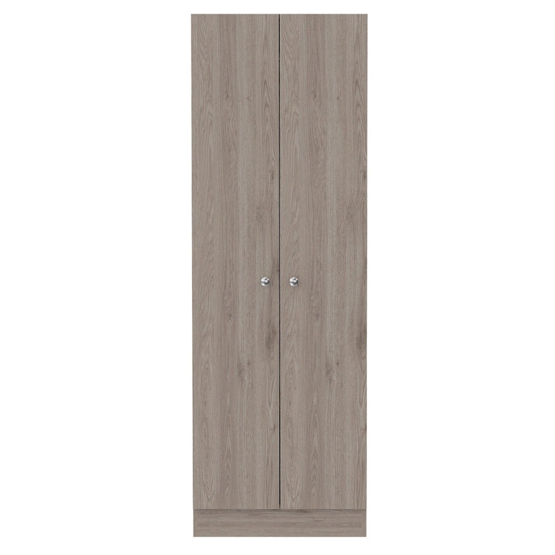HomeRoots 71 Light Gray Wood Pantry Or Storage Closet - 23.6' X '70.8' X '11.8