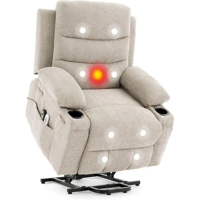 Oversized Electric Power Lift Recliner Chair, Recliners for Elderly With Heat and Massage