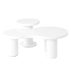 Ensemble de 2 tables basses gigognes Cloud avec petite table d'appoint ronde