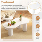 Ensemble de 2 tables basses gigognes Cloud avec petite table d'appoint ronde