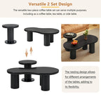Ensemble de 2 tables basses gigognes Cloud avec petite table d'appoint ronde