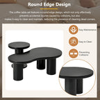 Ensemble de 2 tables basses gigognes Cloud avec petite table d'appoint ronde