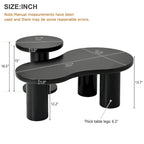 Ensemble de 2 tables basses gigognes Cloud avec petite table d'appoint ronde