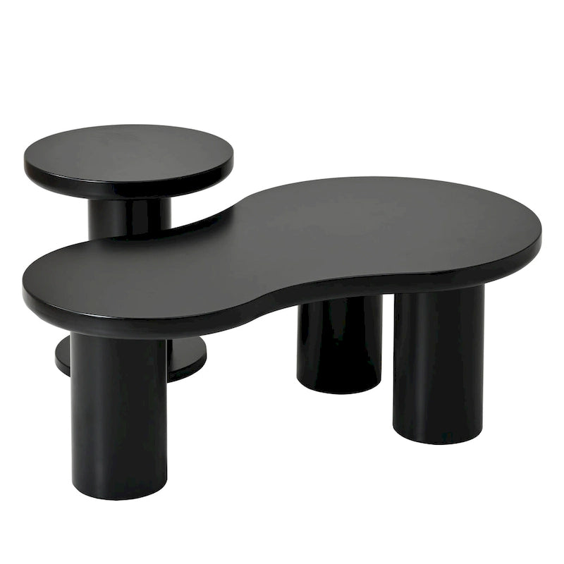 Ensemble de 2 tables basses gigognes Cloud avec petite table d'appoint ronde