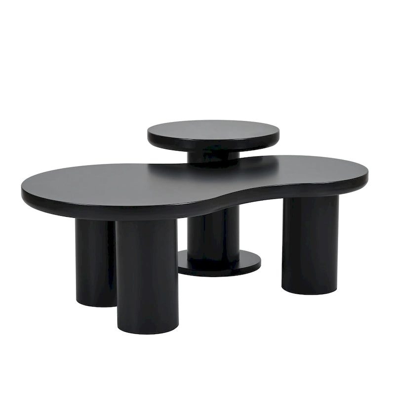 Ensemble de 2 tables basses gigognes Cloud avec petite table d'appoint ronde