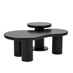 Ensemble de 2 tables basses gigognes Cloud avec petite table d'appoint ronde