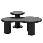 Ensemble de 2 tables basses gigognes Cloud avec petite table d'appoint ronde