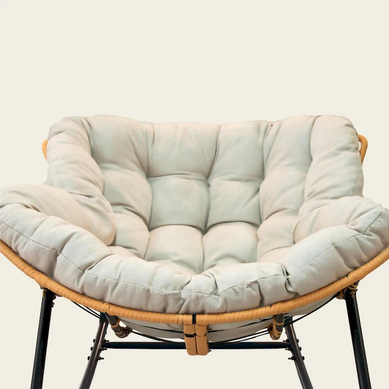 Egg Rocking Chair with Rattan Design
