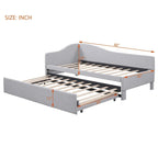 Twin L-Shaped Daybed with Pop-Up Trundle