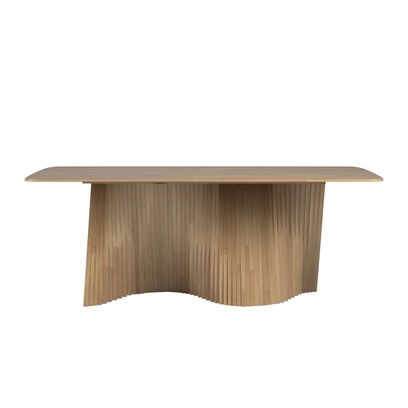 Norvik Wave Base Wood Dining Table by iNSPIRE Q Modern