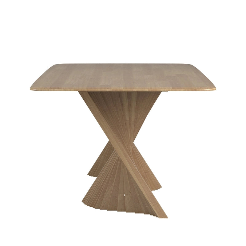 Norvik Wave Base Wood Dining Table by iNSPIRE Q Modern