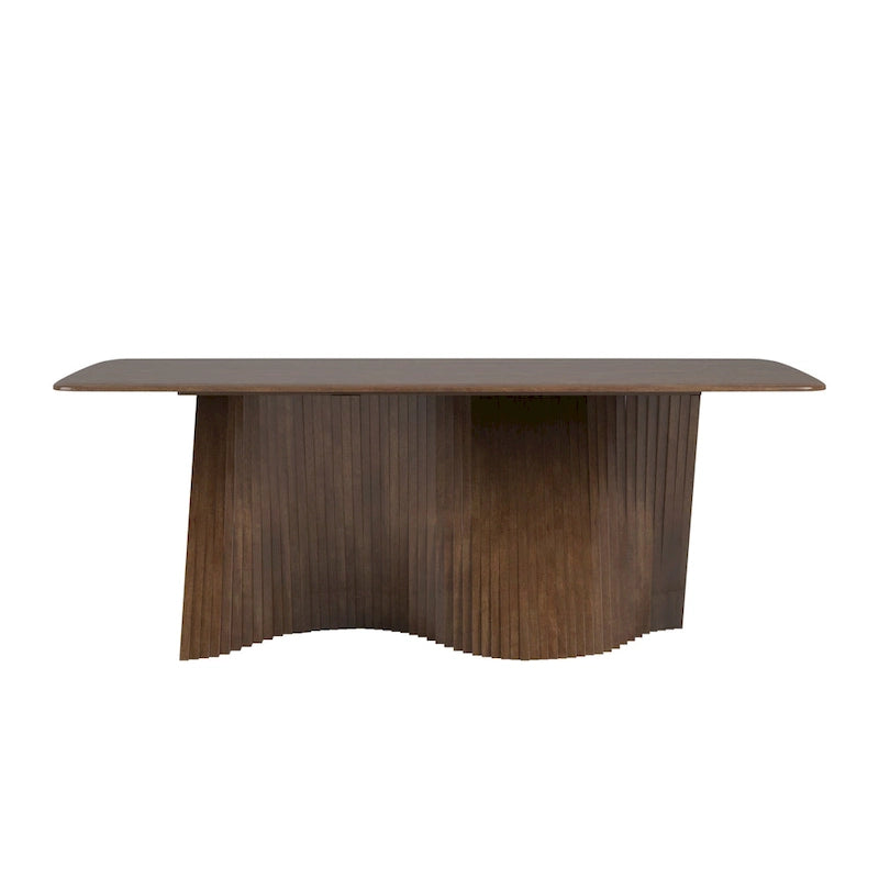 Norvik Wave Base Wood Dining Table by iNSPIRE Q Modern