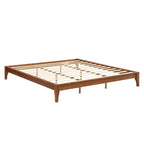 Cadre de lit plateforme en bois de bambou massif Harper&Bright Designs