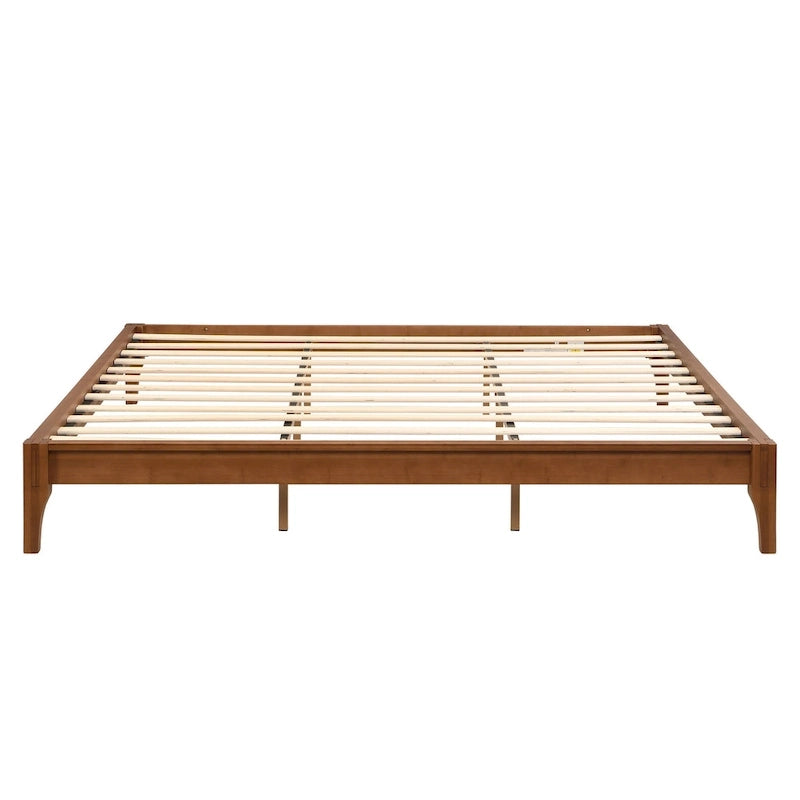 Cadre de lit plateforme en bois de bambou massif Harper&Bright Designs