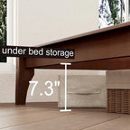 Cadre de lit plateforme en bois de bambou massif Harper&Bright Designs