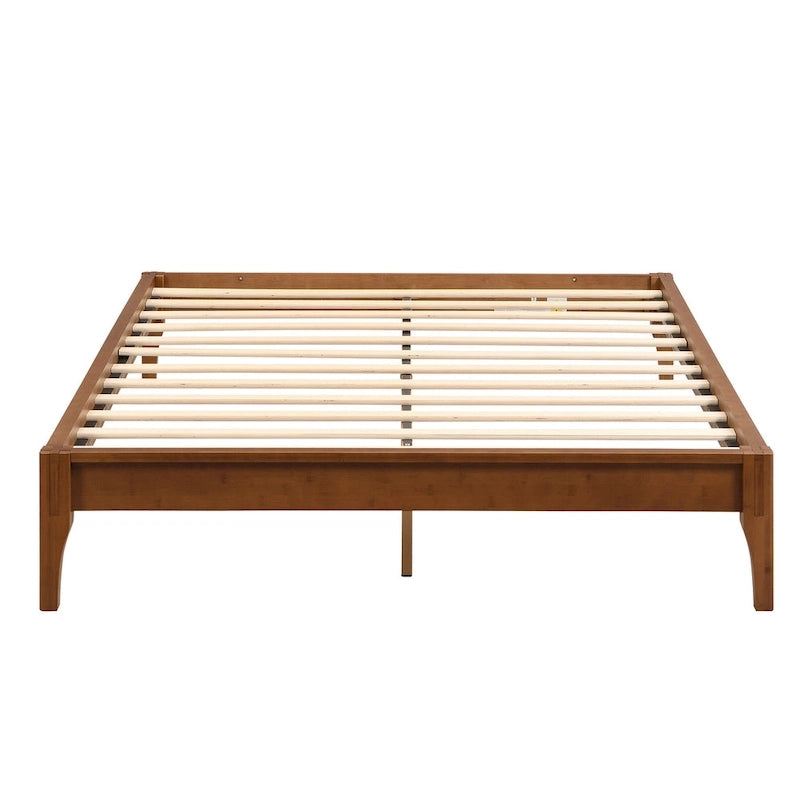 Cadre de lit plateforme en bois de bambou massif Harper&Bright Designs