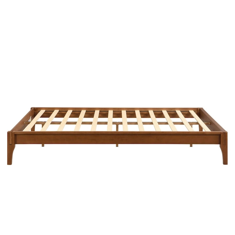 Cadre de lit plateforme en bois de bambou massif Harper&Bright Designs