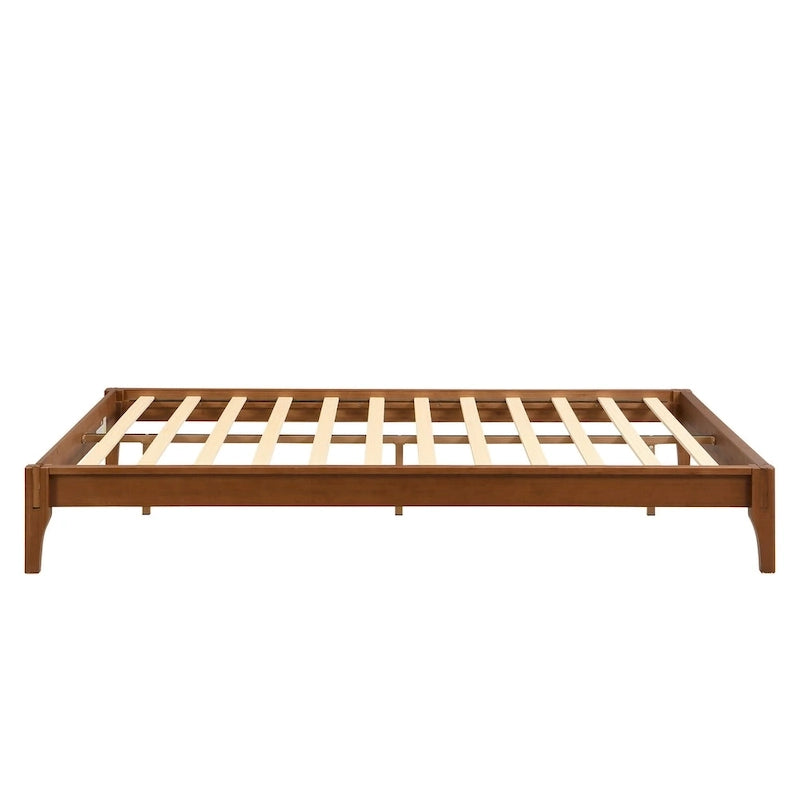 Cadre de lit plateforme en bois de bambou massif Harper&Bright Designs