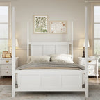 Queen Solid Pine Four Poster Bed with 75 Tall Frame