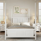 Queen Solid Pine Four Poster Bed with 75 Tall Frame