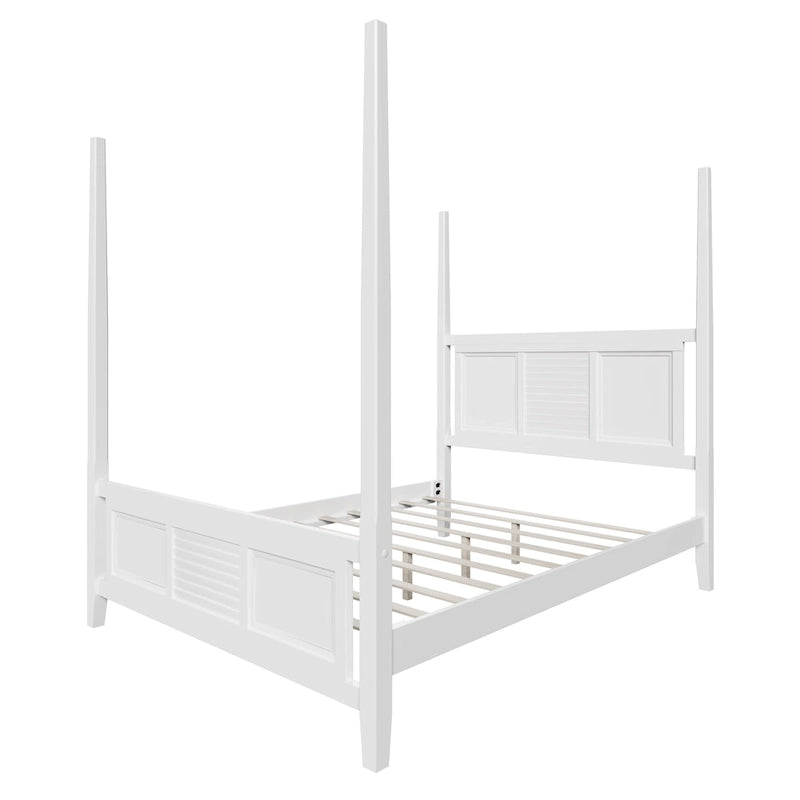 Queen Solid Pine Four Poster Bed with 75 Tall Frame