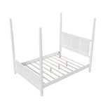Queen Solid Pine Four Poster Bed with 75 Tall Frame