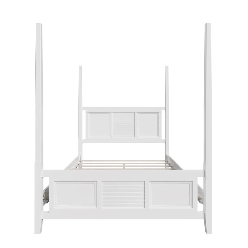 Queen Solid Pine Four Poster Bed with 75 Tall Frame
