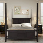 Queen Solid Pine Four Poster Bed with 75 Tall Frame