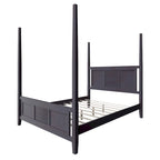 Queen Solid Pine Four Poster Bed with 75 Tall Frame
