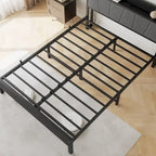 Lit plateforme Queen avec tête de lit de rangement et ports USB