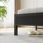 Lit plateforme Queen avec tête de lit de rangement et ports USB