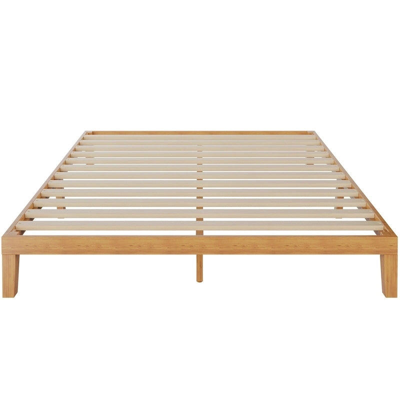 Lit plateforme queen en bois massif avec capacité de 1 000 lb et rangement