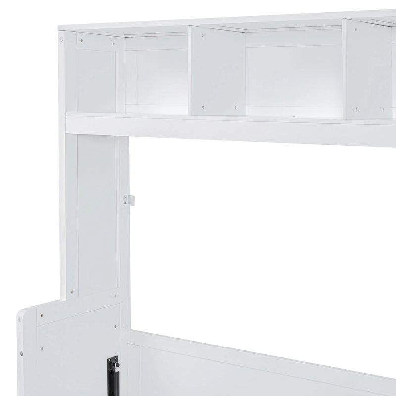 Full/Queen Smart Murphy Bed with Wardrobe & Storage, Space-Saving System
