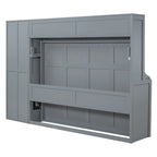 Full/Queen Smart Murphy Bed with Wardrobe & Storage, Space-Saving System