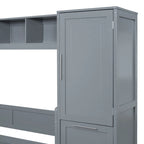 Full/Queen Smart Murphy Bed with Wardrobe & Storage, Space-Saving System