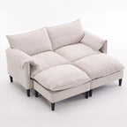 Canapé Modulable Cabriolet 69 Places avec Ottoman et Rangement